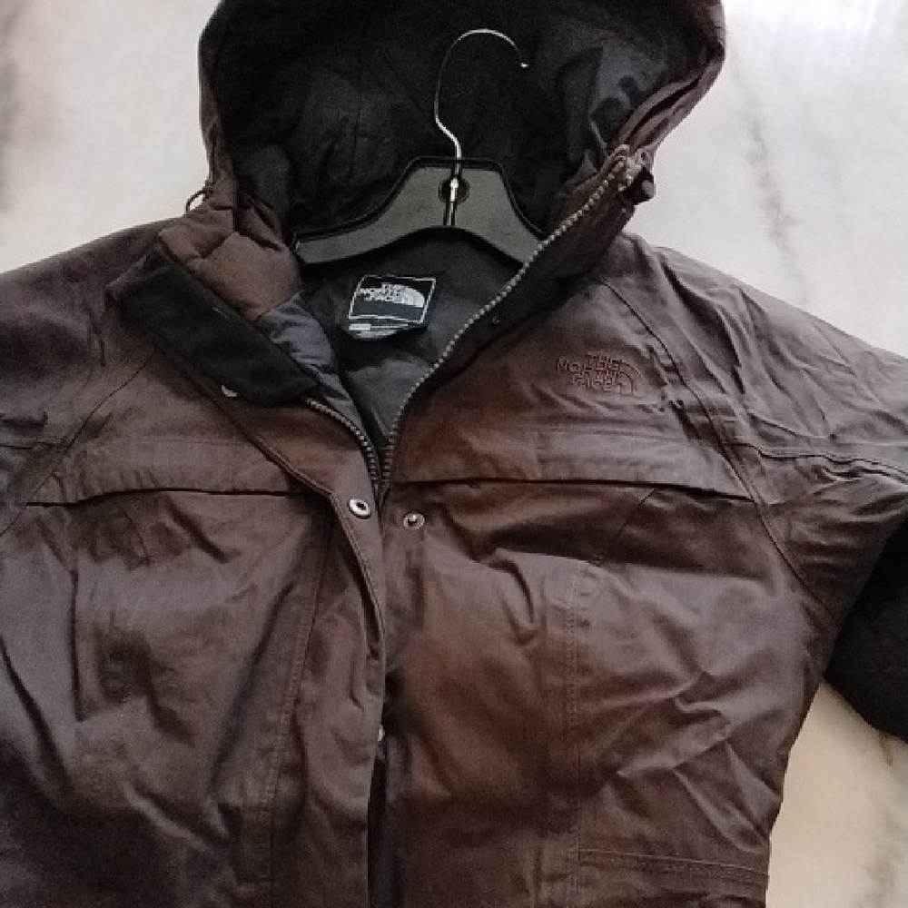The North Face Dark Brown Hooded Shell Jacket